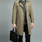 ❄️Winter Specials❄️ Men's Casual Zippered Lapel Trench Coat with Detachable Liner
