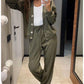 🍁Women's Knitted Buttoned Jacket and Pants Two-piece Set