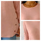 🍁Women’s Casual Long Sleeve Solid Color Button T-Shirt