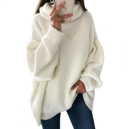 🌸Women’s Oversized Turtleneck Solid Color Knit Sweater