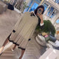 Women’s Elegant Round-neck Long-sleeve Polka Dot Dress