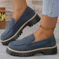 Women's Comfortable Chunky Slip On Platform Loafers