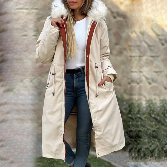 🍁❄️Women's Winter Hooded Furry Collar Casual Parka Coat 🥰The best gift of all 🥰