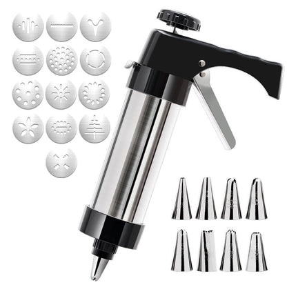 ✨Christmas Sale 50% OFF✨Stainless Steel Cookie Pres(Complimentary 13 Discs & 8 Nozzles)