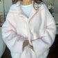 Women's Loose Plush Lapel Winter Coat