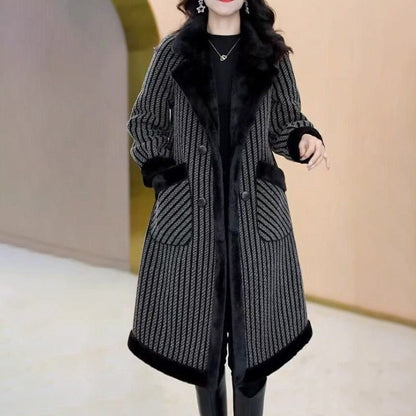 ❄️Winter Specials❄️ 50%OFF Women's Double Breasted Overcoat with Plush Lining