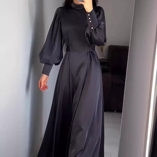 🎅50% off Christmas pre-sale🔥 Women's Long Sleeve Tie Waist Pleated Dress