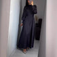 🔥Hot Sale 50% off🔥 Women's Long Sleeve Tie Waist Pleated Dress