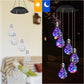 Colorful LED Solar-Powered Light Bulb Wind Chimes