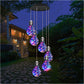 Colorful LED Solar-Powered Light Bulb Wind Chimes