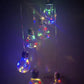 Colorful LED Solar-Powered Light Bulb Wind Chimes