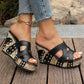 Wedge sandals with platform and comfort for women