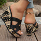 Wedge sandals with platform and comfort for women