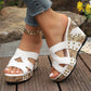 Wedge sandals with platform and comfort for women