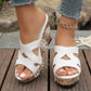 Wedge sandals with platform and comfort for women