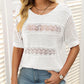 🎉Hot Sale 50% OFF🎉Women's Round Neck Hollow Knit Crochet Short Sleeve Sweater