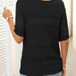 🎉Hot Sale 50% OFF🎉Women's Round Neck Hollow Knit Crochet Short Sleeve Sweater