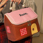 Large Capacity Color-Block Cartoon House-Shaped Handheld Cosmetic Bag