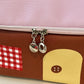 Large Capacity Color-Block Cartoon House-Shaped Handheld Cosmetic Bag