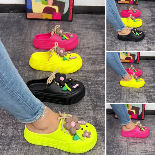 💖2025 HOT SALE 50% OFF🌈Women’s Breathable Slippers with Flower Decoration🌴