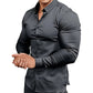 📢📢50% OFF !!!⏰Men's Solid Color Lapel Long Sleeve Button-Down Shirts