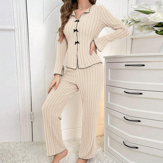 🔥Hot Sale Now! Ribbed Knit Pajamas 💥Direct 50% Off, This Deal is Epic!