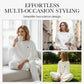 Women's Embroidered Long-Sleeve Crewneck Tops ＆ Pants 2-Piece Set