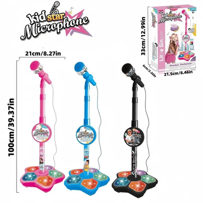 🎁Hot Sale 50% OFF! 🎤✨Microphone Toy, Karaoke Machine Toy with Light