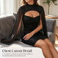 💃2026 New Arrivals 50% OFF💥Women's Cutout Ribbed Dress with Chiffon Cape