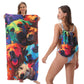 2-in-1 Printed Beach Towel Backpack