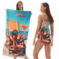 2-in-1 Printed Beach Towel Backpack