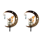 Whimsical Moon & Fairy Solar Garden Stake Light