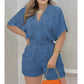 Summer Casual Elastic Waist Romper Shorts