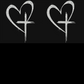 🔥BUY 1 GET 1 FREE🔥 Glitter Heart Cross Car Decal Sticker