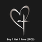 🔥BUY 1 GET 1 FREE🔥 Glitter Heart Cross Car Decal Sticker