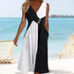 Women's Elegant Patchwork V-Neck Dress