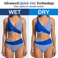 Two-Piece Color Block & Stripe Bikini Swimsuit