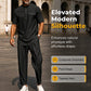 Men's Modern Casual Band Collar Two-Piece Set
