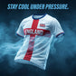 ⚽️50% OFF England Football Tee – Red Cross & Flag Graphic, Athletic Fit, Breathable for World Cup 2026 🏆⚽