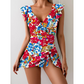 🏖️ Summer Hot Sale 50% OFF🌊👙 Women's Elegant V-Neck Tummy Control Swim Dress