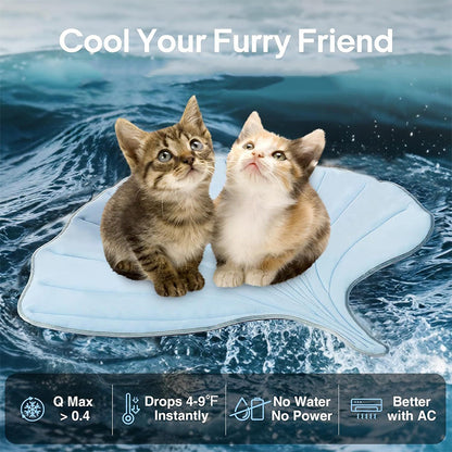 Leaf-Shaped Washable Cooling Mat for Pets
