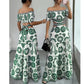 🌸 50% OFF NOW! 🌸Women’s Off-the-Shoulder Waist Cutout Daisy Printed Resort Dress