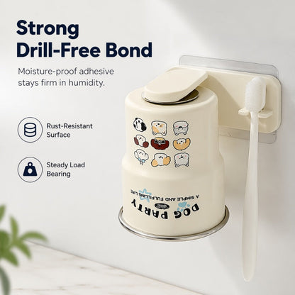 Cute Dog Party Stainless Steel Mouthwash Cup for Couples