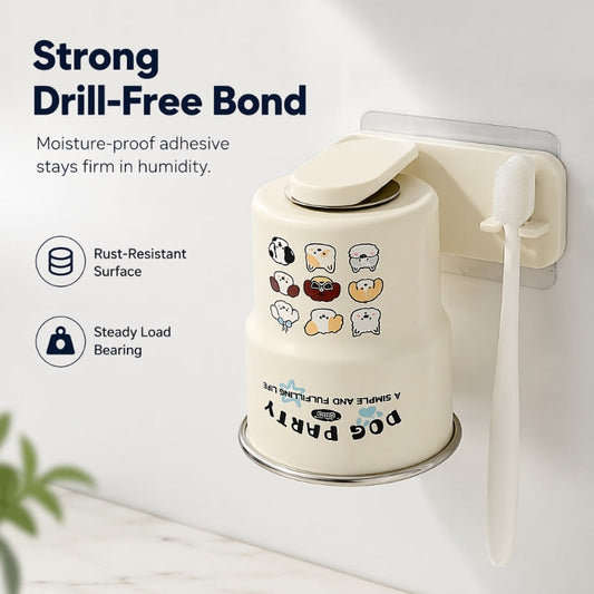Cute Dog Party Stainless Steel Mouthwash Cup for Couples