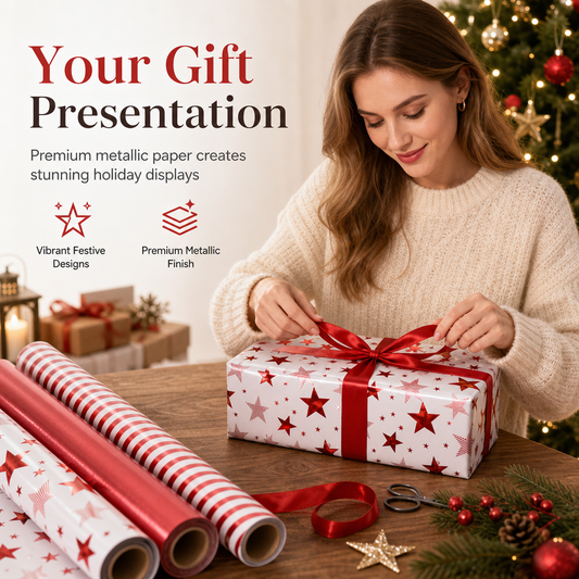 🎁 Make Every Gift Look Extra Special—Christmas Wrapping Paper Roll